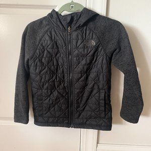 North Face Kids Mixed Media Zip Up Hooded Jacket